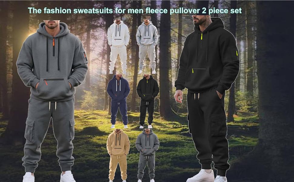 mens track suit 2 piece set