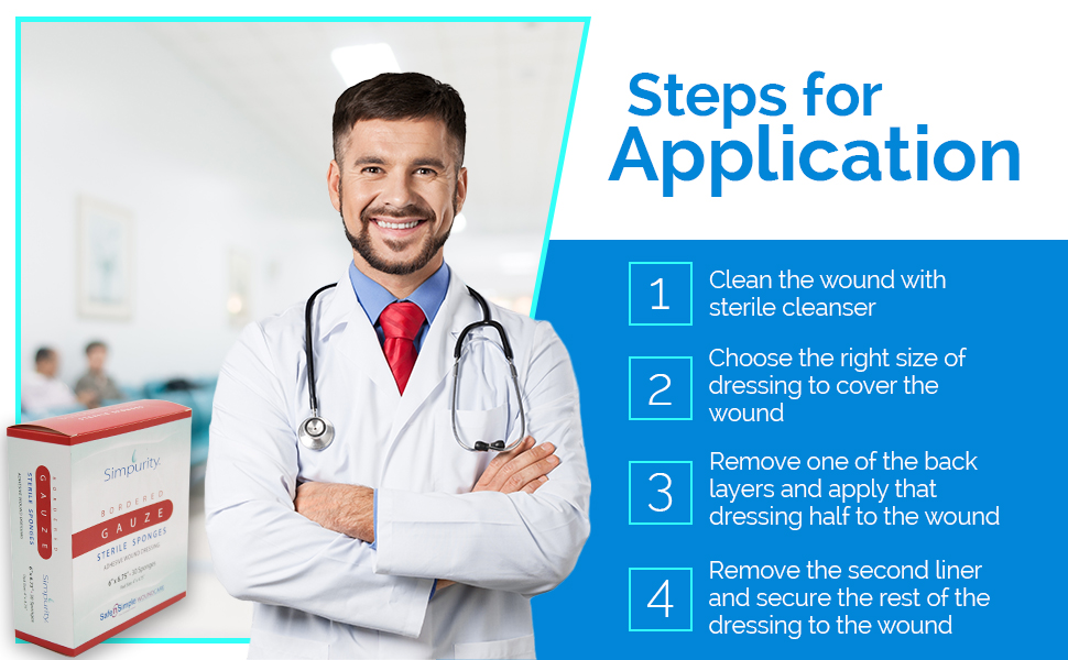 Simpurity Sterile Antimicrobial Gauze Pads 2" x 2