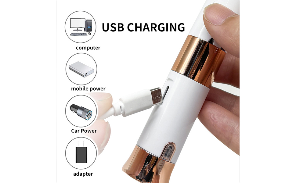 Ear and Nose Hair Trimmer for Women Men,Rechargeable 2 in 1 Professional Painless Eyebrow