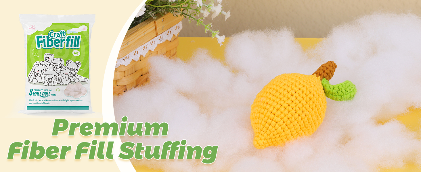 Fedmut Polyfill Stuffing, 50g/1.76oz Premium Polyester