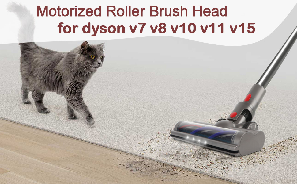 SpeHiate Brush Head for Dyson V10 V7 V8 V11 V15, Replacement Motorized
