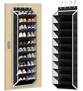 KEEPJOY 10 Tiers Over the Door Shoe Organizer Storage, Hanging Shoe Rack for Door Large Deep Capa...