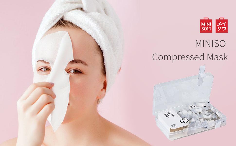 Buy MINISO Boxed Compressed Sheet Mask Tablets, DIY Face Mask Sheet for