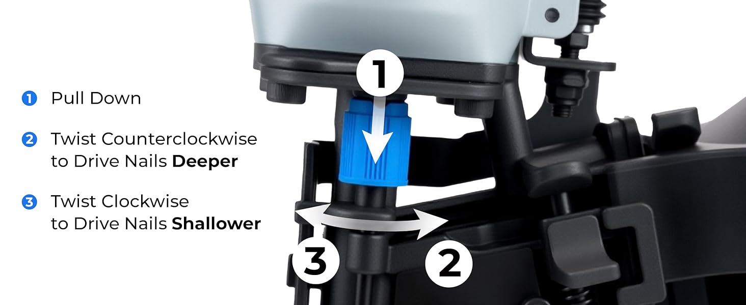 pneumatic roofing tool