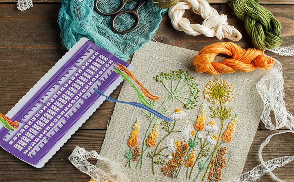 Embroidery Thread Organiser,50 Positions Cross Stitch Thread Holder