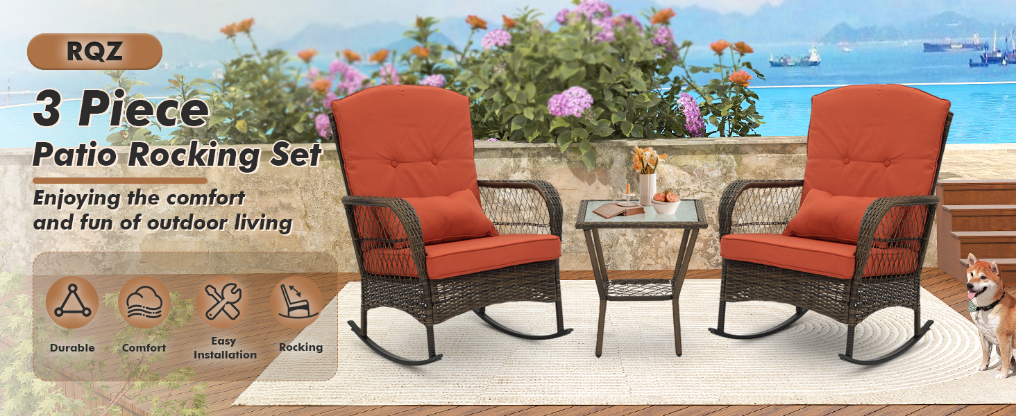 outdoor rocking chairs set of 2