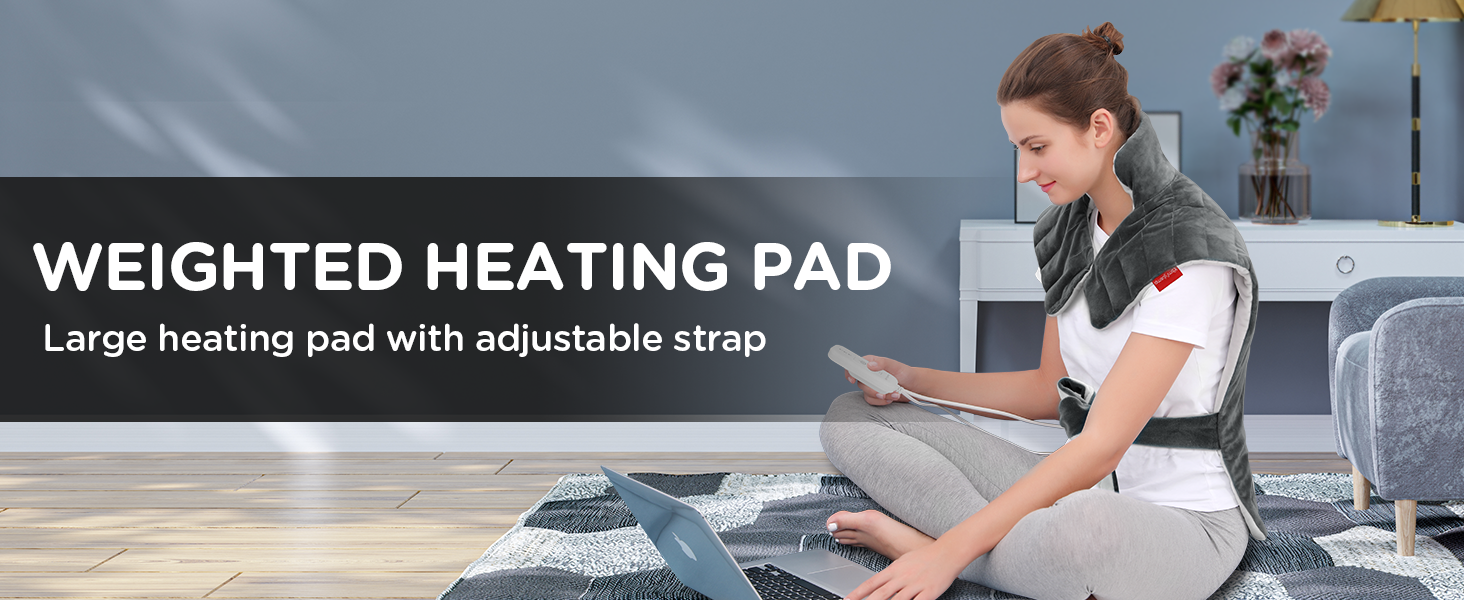 Comfytemp Weighted Heating Pad for Back Pain Relief, 22"x33