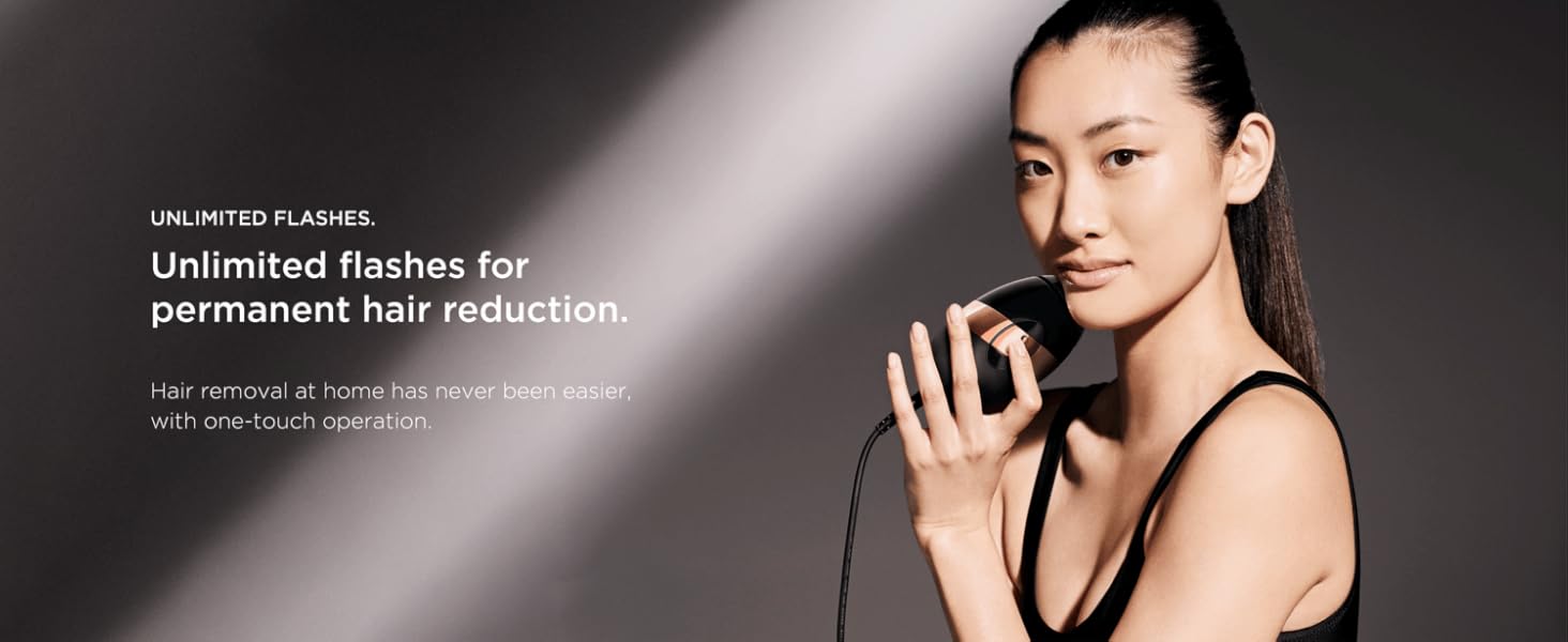 Unlimited flashes for permanent hair reduction