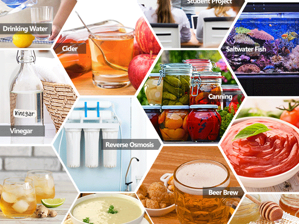 کلاژ نوشیدنیها و خوراکیهای مختلف در لیوانها و کاسهها، شامل نوشیدنیهای رنگارنگ، میوهها و چیزی که به نظر میرسد یک آکواریوم باشد.