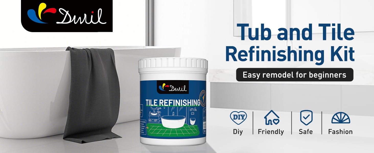 DWIL Tub Paint Tub and Tile Refinishing Kit Water Based