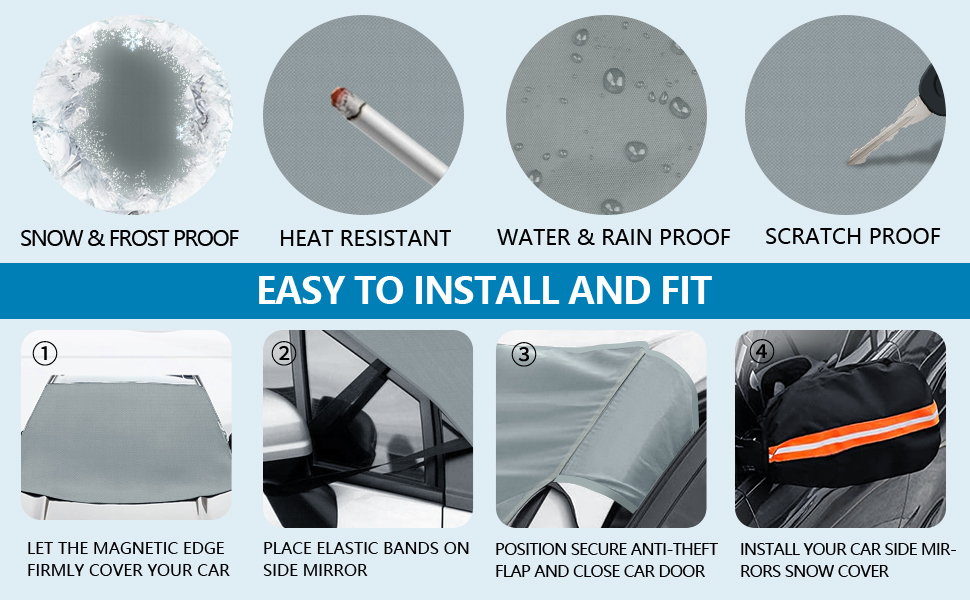 LADER Windshield Cover for Ice and Snow, Car Windshield