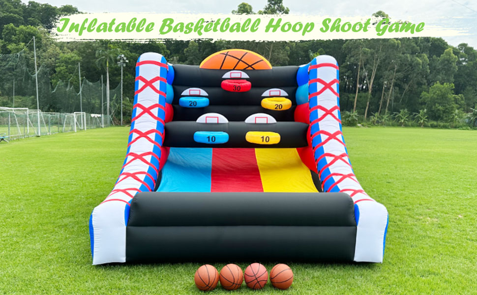 inflatable basketball hoop shot
