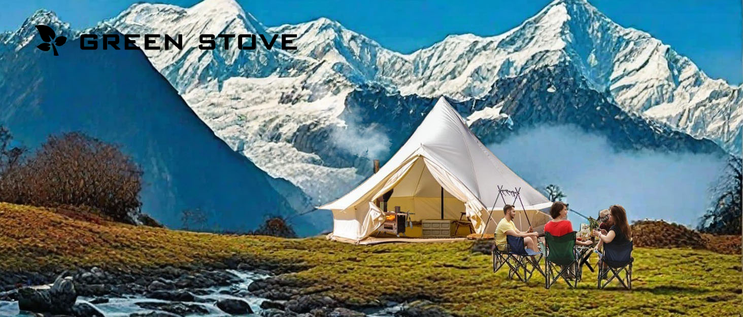 Green Stove Medium Camping Hot Tent Stove,Portable Wood