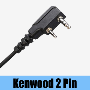 Throat Mic Walkie Talkie Earpiece with Kenwood 2 Pin