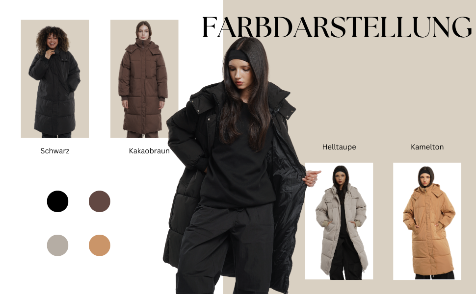 Long down jacket for women