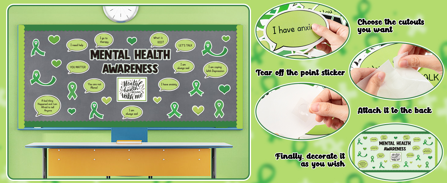 Mental Health Awareness Inspirational Positive Sayings Cutout