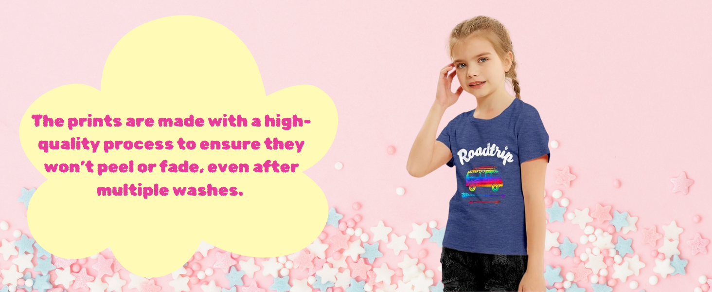 Lauren Smith Girls' Summer Tees Collection – Trendy and Comfortable Cotton-Lycra T-Shirts 17 tee