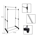 Double Pole Cloth Rack 7 Double Pole Cloth Rack
