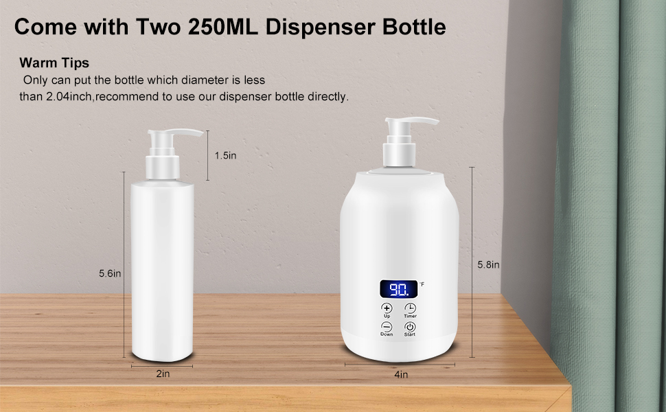 Massage Oil Warmer,Lotion Bottle Warmer Dispenser Heated