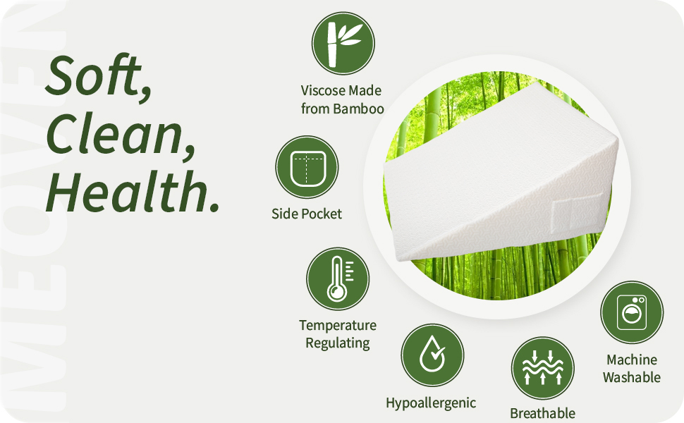 Wedge Pillow Cover for 24x24x12 Bed Wedge Pillow