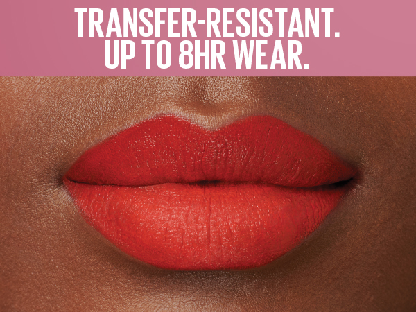 transfer resistant. up to 8hr wear