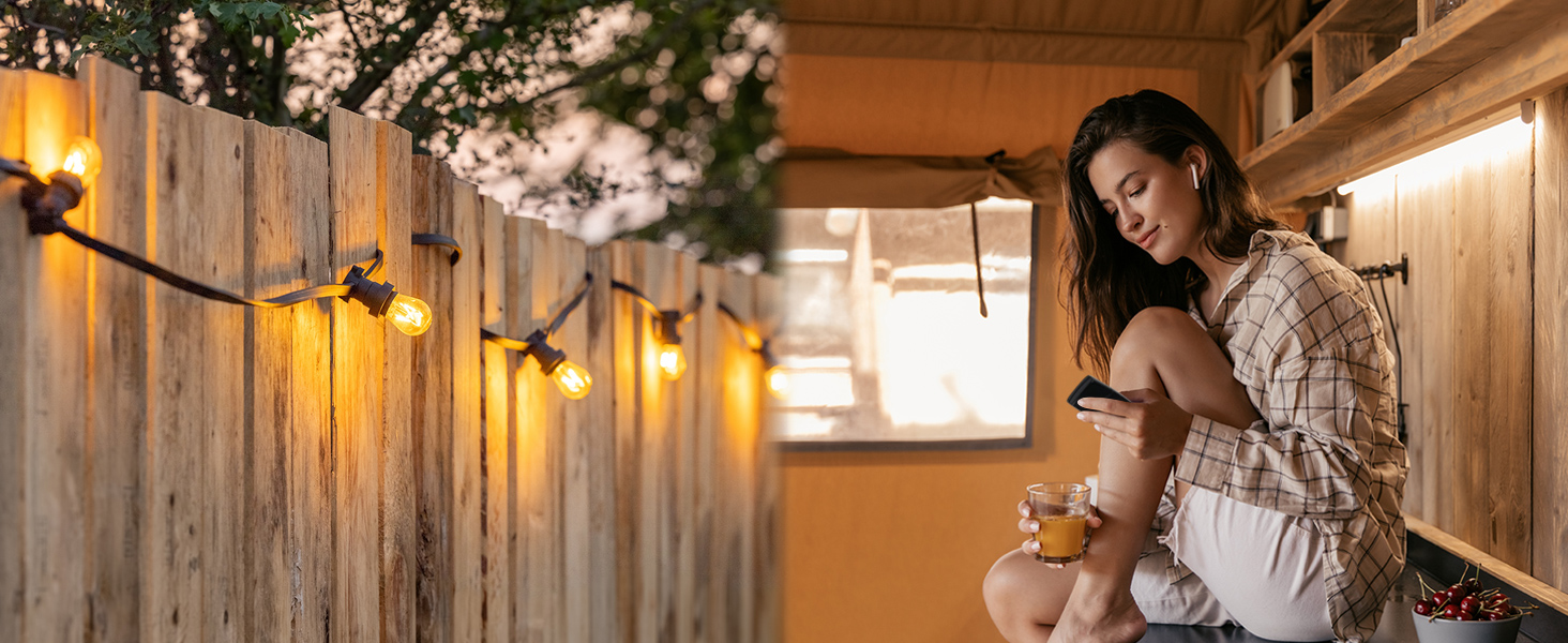 HBN Outdoor Indoor Wireless Remote Control Dual 3Prong Outlet