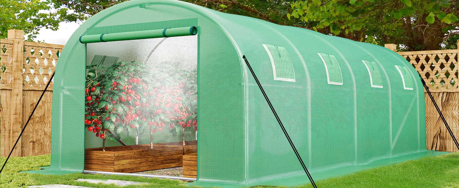 YITAHOME 20x10x6.5ft Greenhouse w/ Watering System Heavy