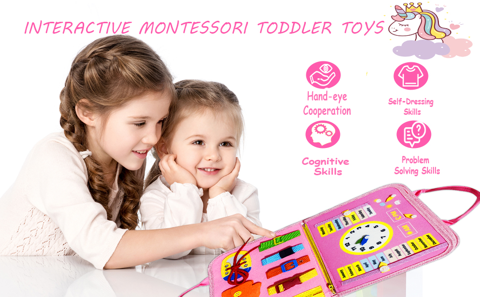 25 IN 1 Busy Board Sensory Toys for 15 Year, Busy Board 1 Year Old Toys for 1 2 3 Year old