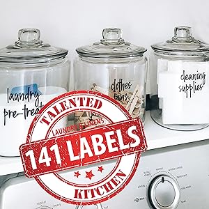 Script laundry labels by talented kitchen