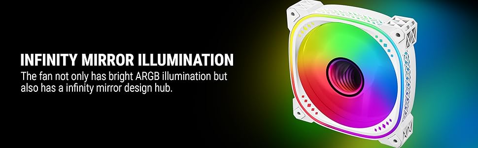 ant esports spectraflow case fan argb fan kit infinity mirrow illumination