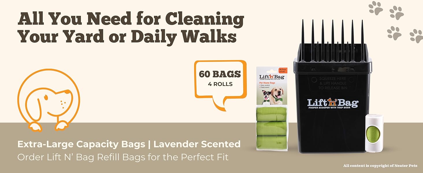 Lift N Bag, 60 Bags, Black/Black