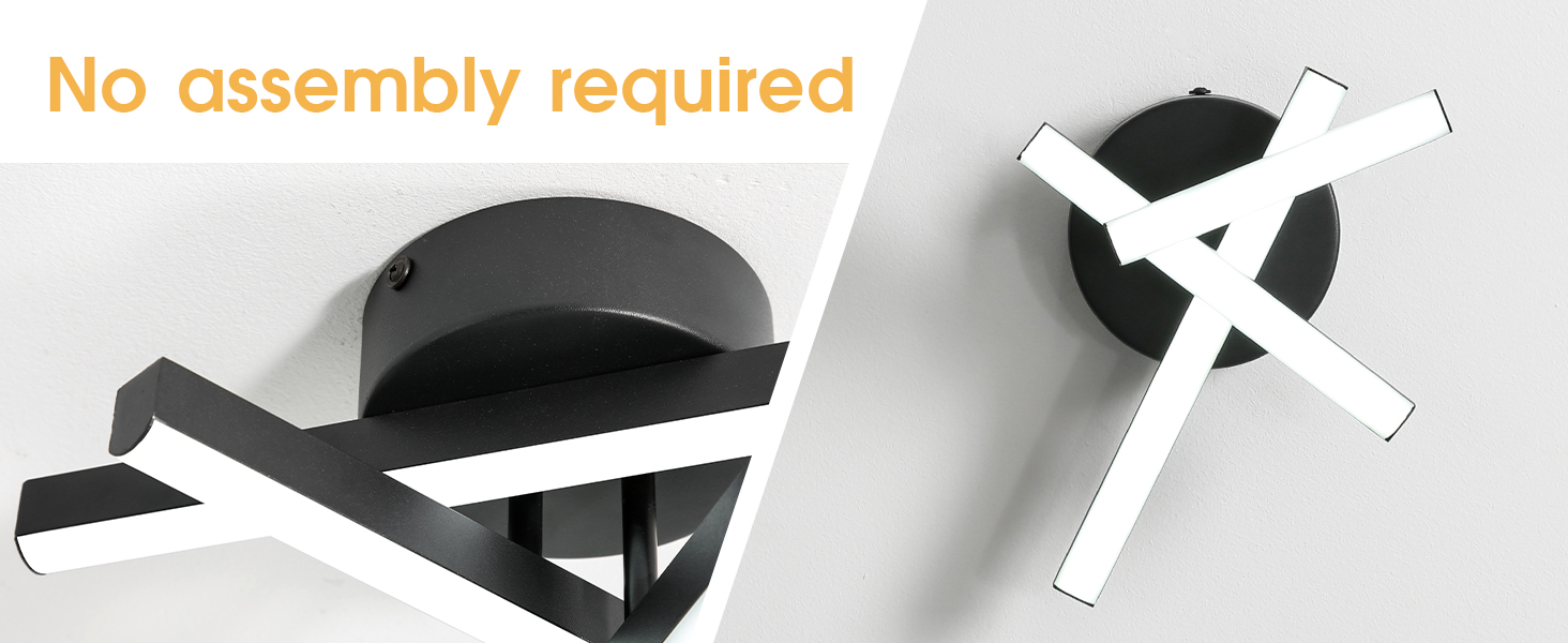 GNGXEFACA LED Ceiling Light Fixture, 22W Black Flush Mount Hallway