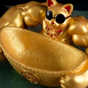 置物 招福 招き猫 開運 金運 祈願 筋肉 招き猫 