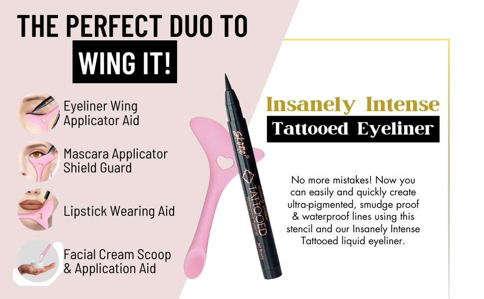 Skone Cosmetics Eyeliner Stencil and Insanely Intense Tattooed Eyeliner Duo