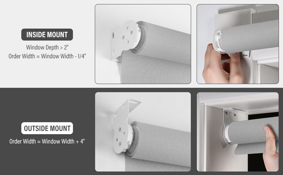 HIDODO Light Filtering Roller Shades Semi Sheer Shades with