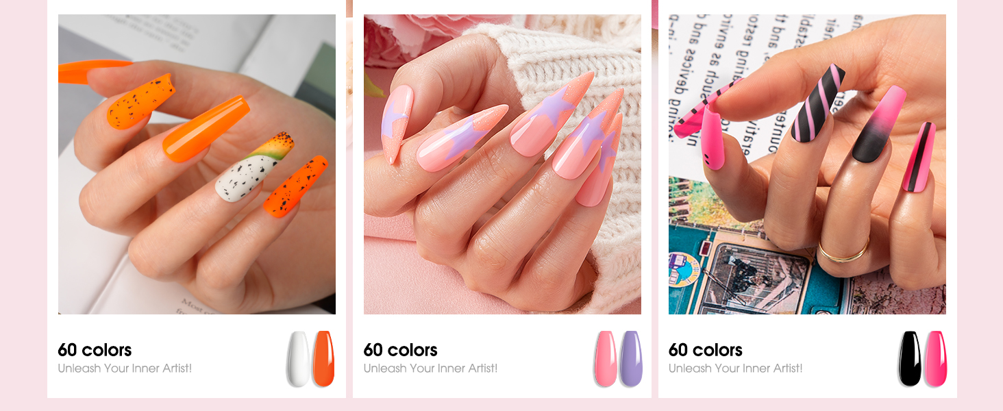 neon nail polish gel