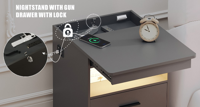 Gun Drawer with Lock