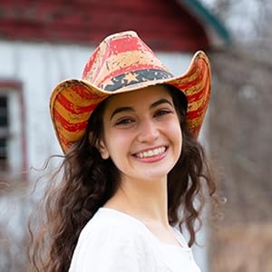 american flag straw cowboy hat