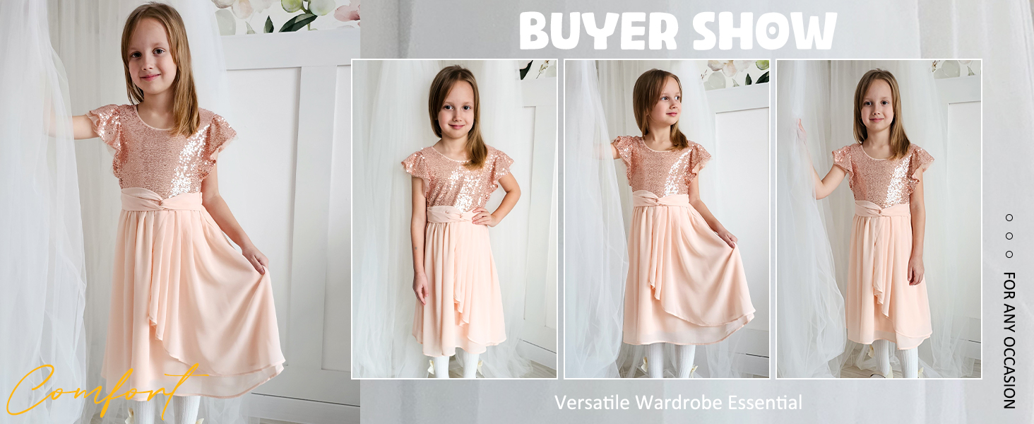 Girls rose gold Dress kids Dress