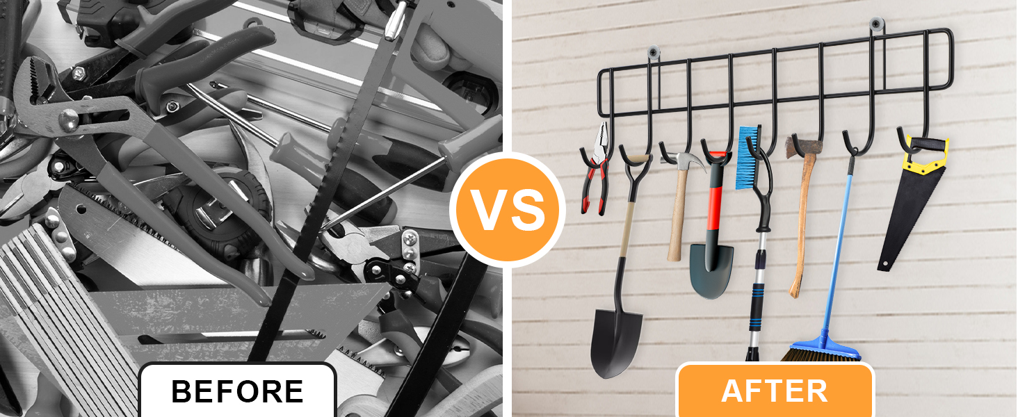 zerotop Garden Tool Rack, 4 Pack 15.9inch Garage Tool Organizer 32