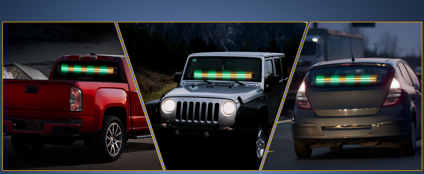 Nilight 144LED Traffic Advisor Strobe Light Bar with