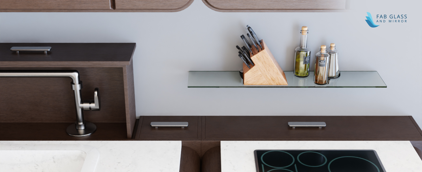 Fab Glass and Mirror Glass Shelves Cut to Size 1/4" Thick