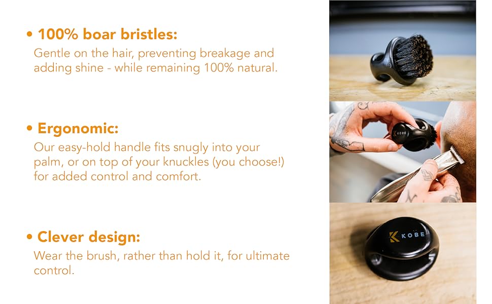 finger beard brush