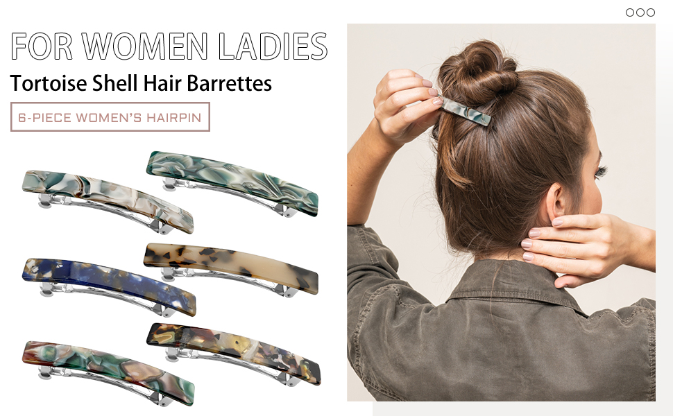 Tortoise Shell Hair Barrettes