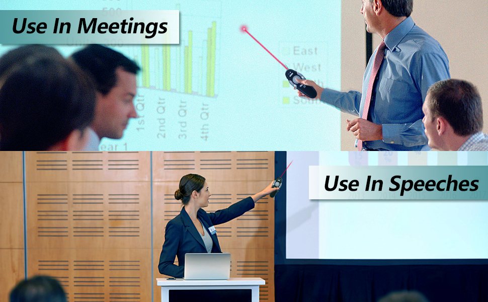 JNGKE Presentation Clicker, Wireless Presenter Remote Clicker for