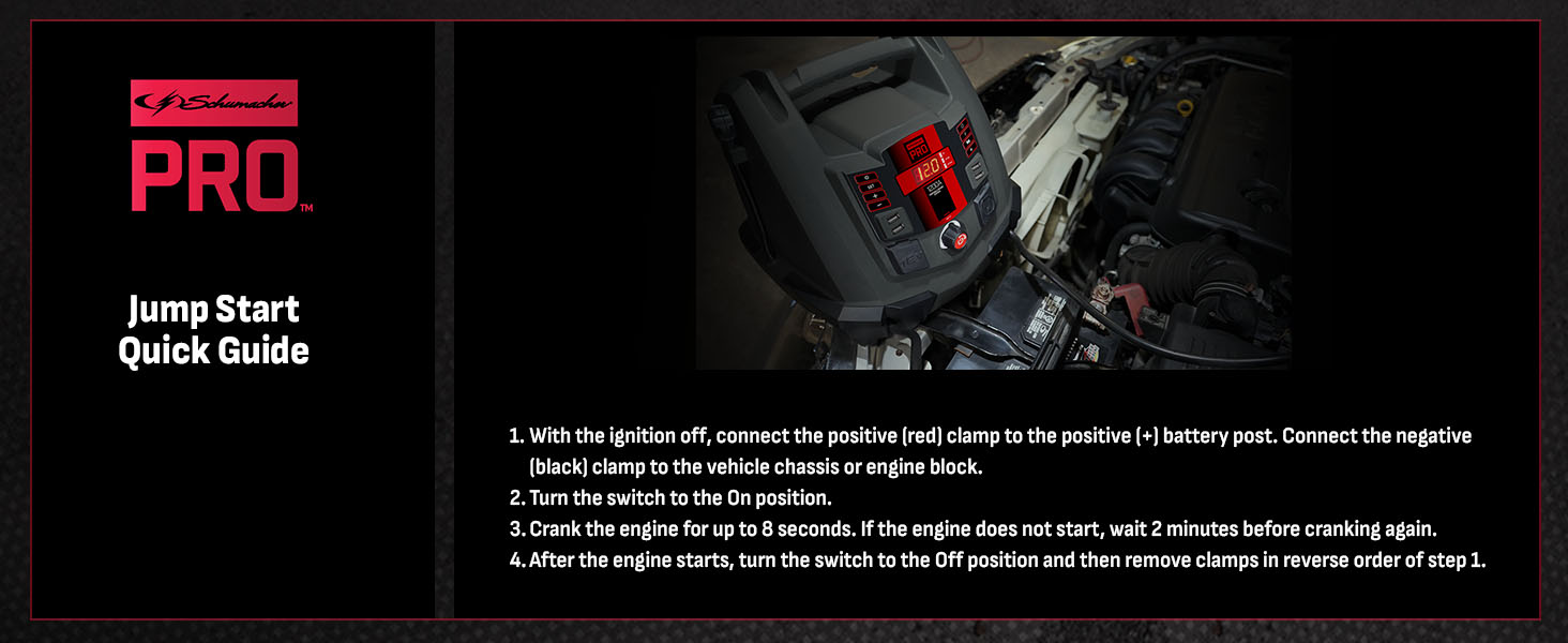 Schumacher SPR1631 5-in-1 Portable Power Station and 1200 Peak Amp 12-Volt Jump Starter