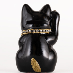 ⭐️59匹⭐️招き猫⭐️御頼み猫⭐️ゴマスリ猫⭐️よろしゅう猫⭐️置物 Amazon.co.jp: ご縁猫 ミリオネアキャット(S-SIZE 黒 Black