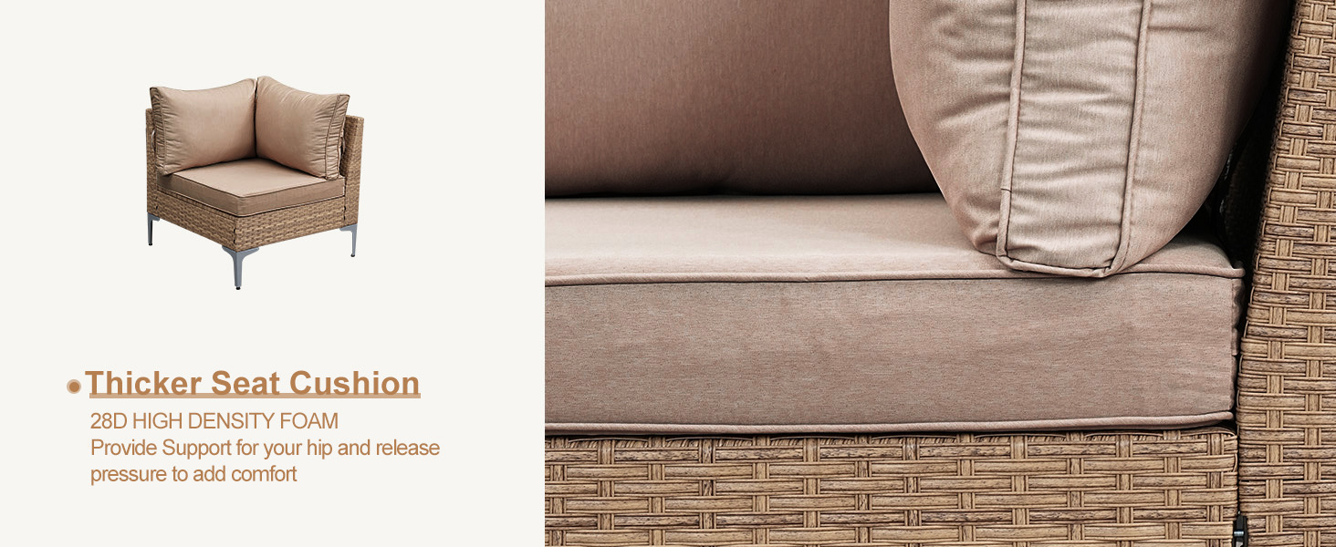 14Pcs Outdoor Sectional Replacement Cushion