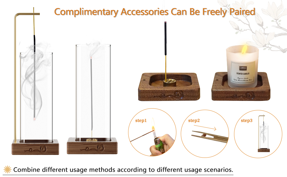 Incense Holder for Sticks [AntiAsh Flying] with Removable