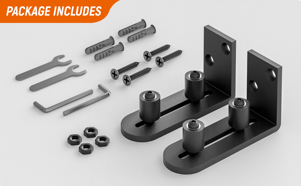 barn door floor guide 2 pack